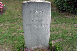 Grabstein Henry und Käthe Rethwisch
