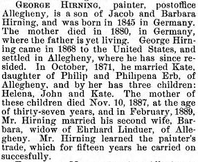 Auszug aus History of Allegheny County