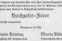 Hochzeitsanzeige