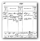 Kopie aus dem Familienregister  von Schopfloch Blatt 116 und die Transkription